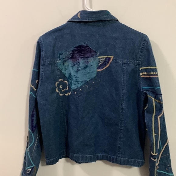 Crazy embellished Jean Jacket unbranded but so cute I had to! And now you do! - Picture 6 of 6